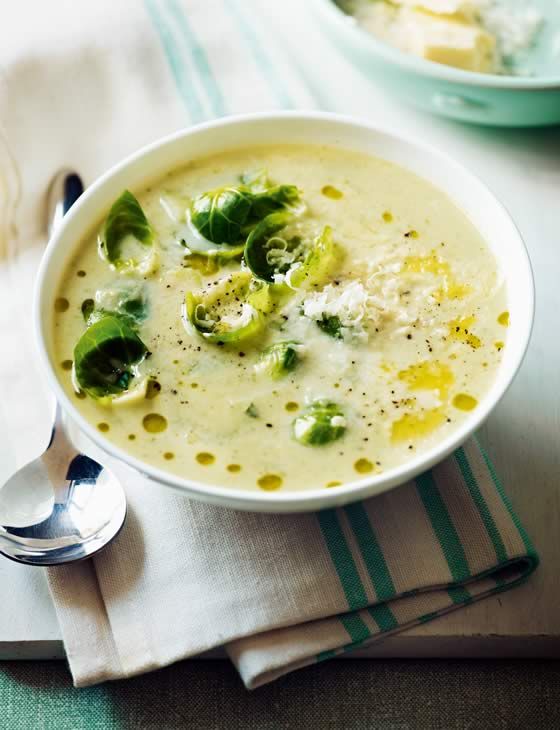 Meatless Monday this week is a recipe for Cream of Brussels Sprout Soup. Brussels Sprouts pair with sweet red pepper, onion, garlic, cream and herbs and spices for a creamy, dreamy soup. Not a fan of
