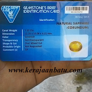 NATURAL YELLOW SAPPHIRE CORUNDUM BERMEMO ACC KODE KB129