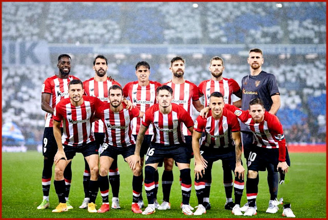 ATHLETIC CLUB DE BILBAO. Temporada 2021-22. Iñaki Williams, Raúl García, Dani García, Yeray, Íñigo Martínez, Unai Simón. Óscar De Marcos, Íñigo Lekue, Unai Vencedor, Álex Berenguer, Iker Muniain. REAL SOCIEDAD DE FÚTBOL DE SAN SEBASTIÁN 1 ATHLETIC CLUB DE BILBAO 1. 31/10/2021. Campeonato de Liga de 1ª División, jornada 12. San Sebastián, Guipúzcoa, Reale Arena: 37.066 espectadores. GOLES: 1-0: 58’, Alexander Isak, de penalti. 1-1: Iker Muniain.