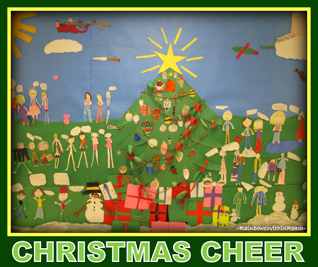 photo of: Christmas Cheer Bulletin Board (RoundUP of Christmas Bulletin Boards via RainbowsWithinReach) 