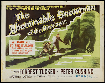 b movie posters, classic poster art, retro movie posters, mr pilgrim, Abominable Snowman.