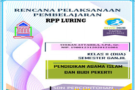 RPP Luring 1 Lembar PAI dan BP Kelas 2 SD/MI Semester 1 Kurikulum 2013  Tahun 2021/2022