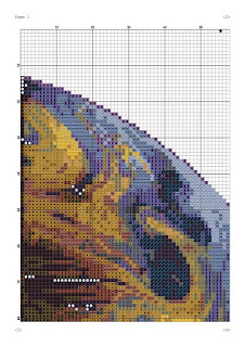 Blue planet cross stitch pattern - Tango Stitch