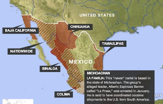 La Familia's region of control