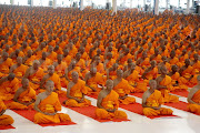 Meditation is often associated with Buddhism. Buddha statues are more often .