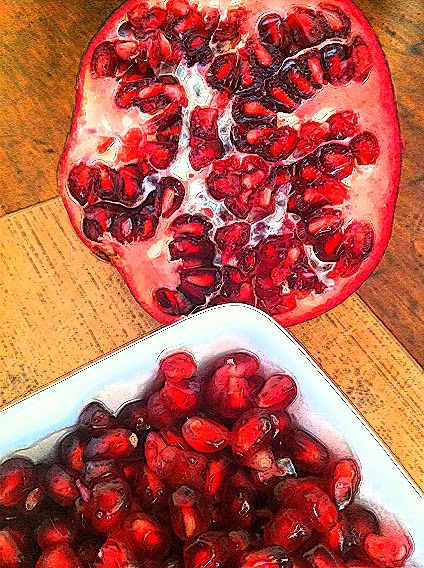 Artistic rendering photo image of pomegranate