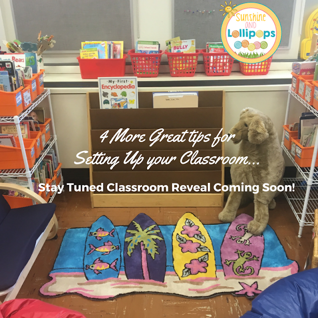 Setting up your classroom, especially if you have moved to a new location can be a bit hectic, but never fear...Sunshine and Lollipops is here to save you some unwanted or unnecessary stress with a few tips and a REVEAL soon..I KNOW you are already doing Tip #7!