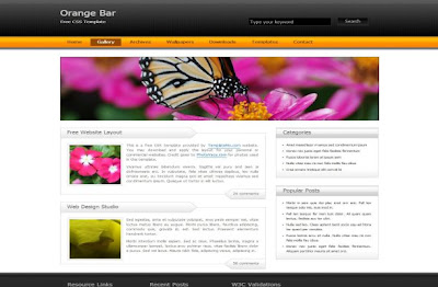 Free CSS Black Orange Business Website Template