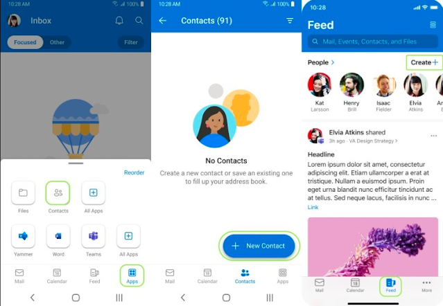 مايكروسوفت تطلق محرر جهات اتصال جديد في تطبيق Outlook للجوال