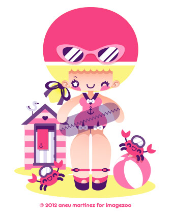 swimming-kawaii-beach-aneu-martinez-illustration-imagezoo