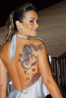 Girl With The Tribal Dragon Tattoo