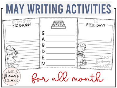 Writing activities templates and prompts for all year long for Kindergarten, First Grade, and Second Grade