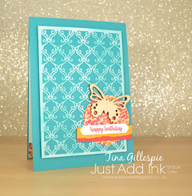 scissorspapercard, Stampin' Up!, Just Add Ink, Happy Birthday Gorgeous, Beautifully Detailed Laser-Cut Paper, Garden Impressions DSP, Butterfly Elements, Subtle DTIEF, Sponge Brayer