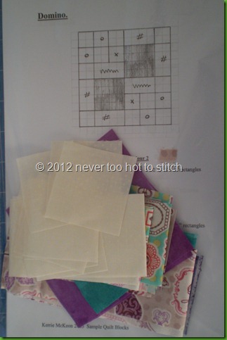 pieces and plan for Domino block