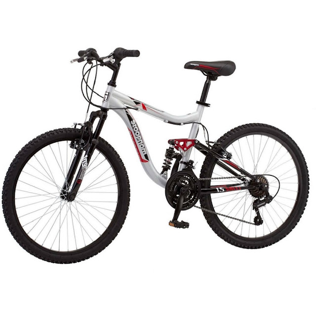 Silver/Red Mongoose Ledge 2.1 Boys’ Mountain Bike BicyclesOrbit