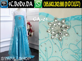 Jual-gaun-anak-terbaru-frozen-perempuan-muslim-cantik-import-merah-korea-cinderella-princess-Premium-Dress-Satin-Blue-ice