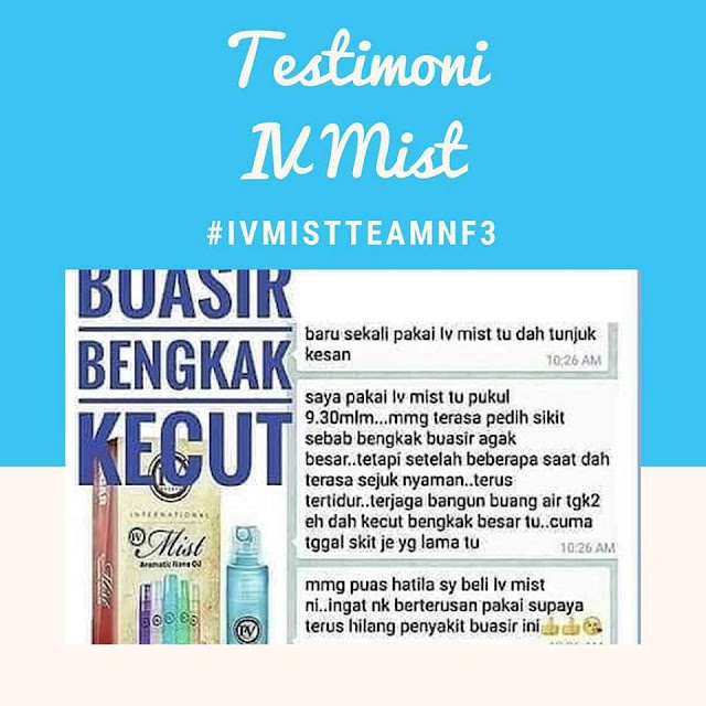 Testimoni Pengguna IV Mist Aromatic Nano Oil