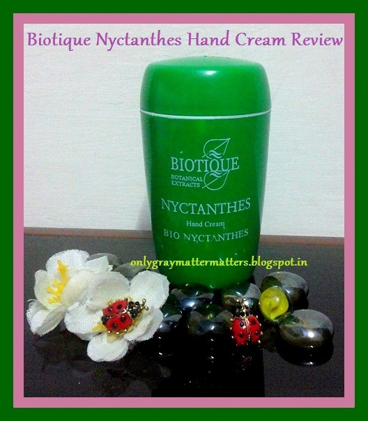 Biotique Bio Nyctanthes Hand Cream Review