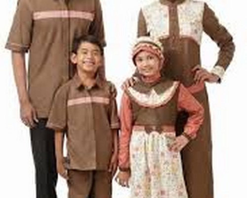  Model  Baju Sarimbit Muslim Kelurga Terbaru Kombinasi Polos 