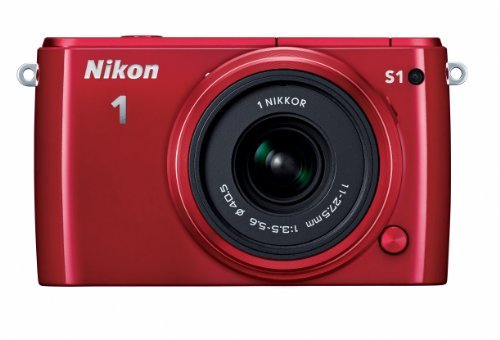 Nikon 1 S1 10.1 MP HD Digital Camera with 11-27.5mm VR 1 NIKKOR Lens (Red)