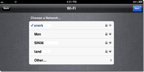 iOS 6 Choose WIFI