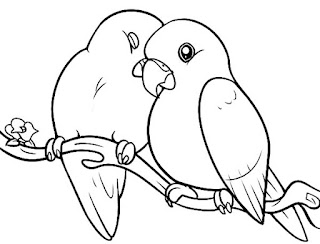 Love Bird Coloring Sheet Images Ideas