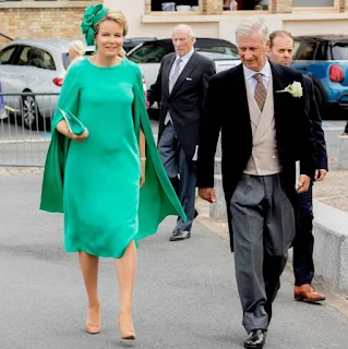 Belgian royals attends uncle wedding in France