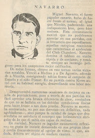 Recorte sobre Miguel Navarro en el libro Gran Torneo Internacional Madrid 1943