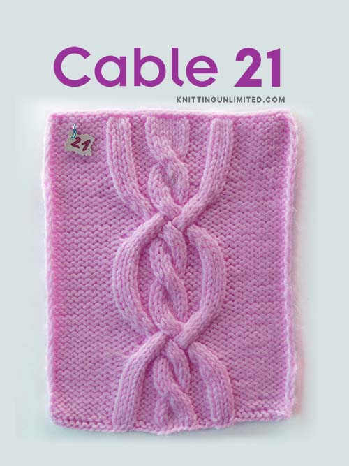 Cable Pattern no.21: 24 stitches and 20-row repeat
