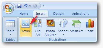 Insert Picture pada power point