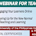 Free Webinars from Teachers from UP and PLDT (Aug. 3 & 7) register here