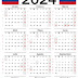 Calendario 2024 Colombia con festivos y semana santa