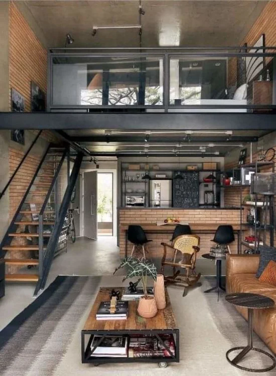 desain interior rumah industrial