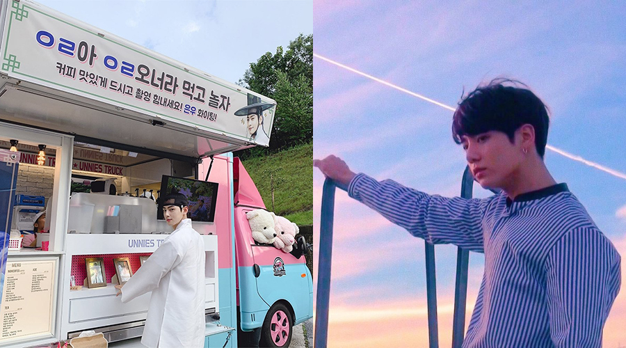 ASTRO's Cha Eun Woo Receives a Coffee Truck from BTS' Jungkook at the Shooting Location