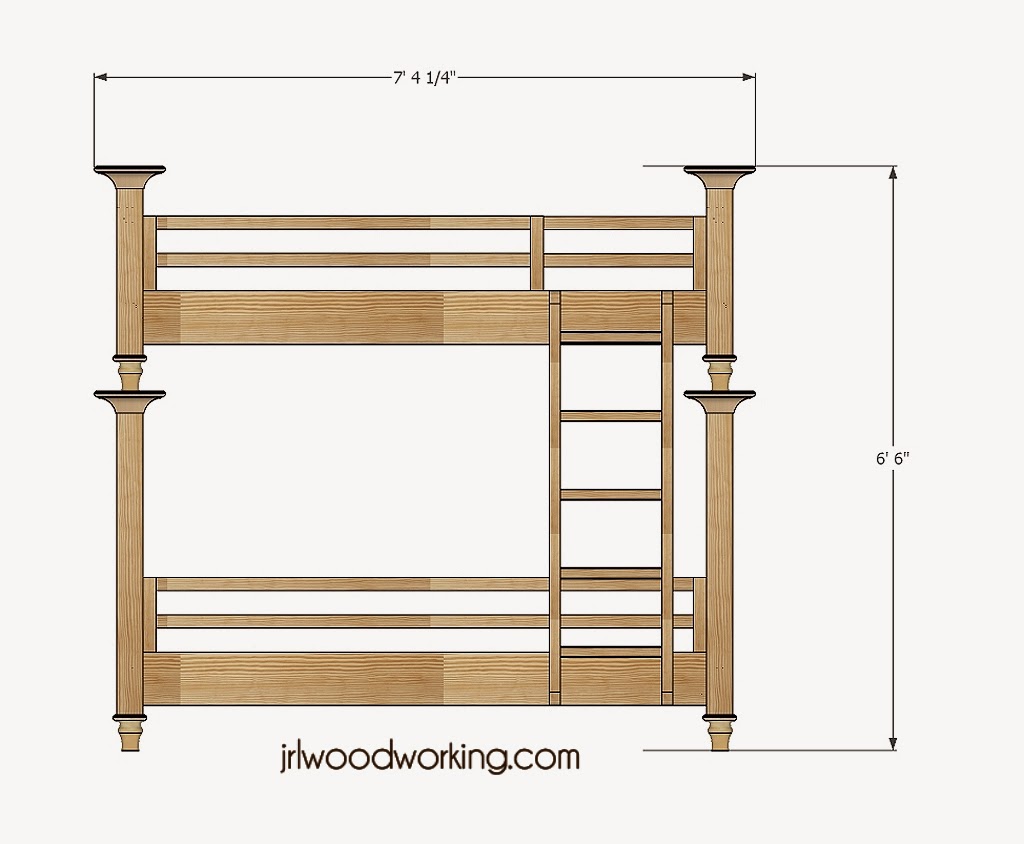 ... Woodworking Tips: Furniture Plans: Twin-over-Twin Flat Panel Bunk Bed