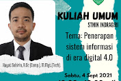 STMIK Indragiri Gelar Kuliah Umum dengan Tema "Penerapan Sistem Informasi di Era 4,0"