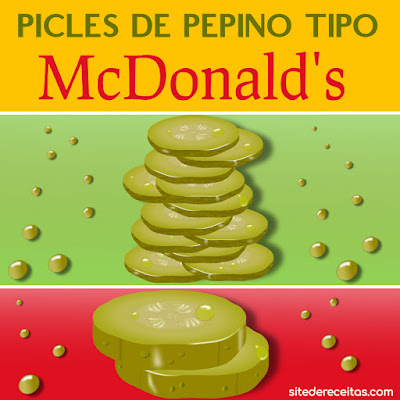 Picles de pepino tipo McDonald's