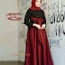 Baju Gamis Pesta Merah Maroon