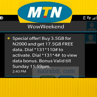 MTN WOW Weekend: Get 17.5GB for N2000 