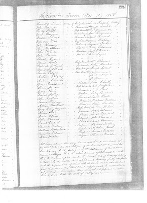 Naturalization registration with the Franklin County Superior Court Autumn 1863