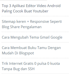 4 Widget Artikel Terbaru Keren, Simple, Responsive Untuk Blogger