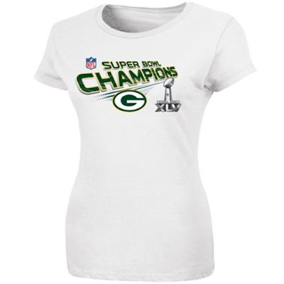 The women's NFL Green Bay Packers Super Bowl 45 XLV Champions T-Shirt from 