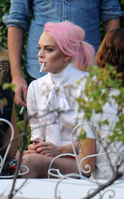 Lindsay Lohan Pink Hair Picture