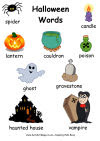 Halloween words posters