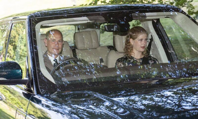 The Earl of Wessex and Lady Louise Windsor arrived at Crathie Parish Church to attend a Sunday service near Balmoral