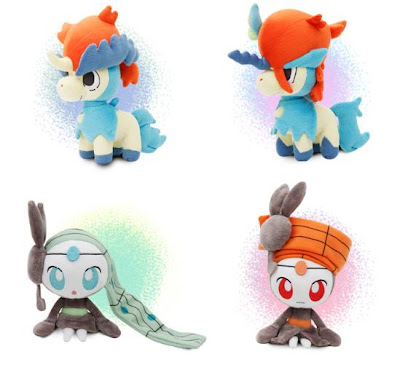 Pokemon Plush Pokedoll Keldeo Usual and Resolution Forme Meloetta Aria and Pirouette Forme