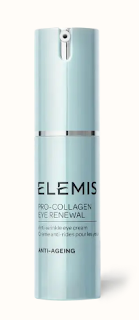 Elemis Pro-Collagen Eye Renewal cream elegantly displayed, symbolizing a luxurious solution to smooth fine lines and rejuvenate the delicate eye area, unveiling a youthful gaze.