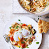 Courgettes with chilli-spiced yogurt and poached eggs