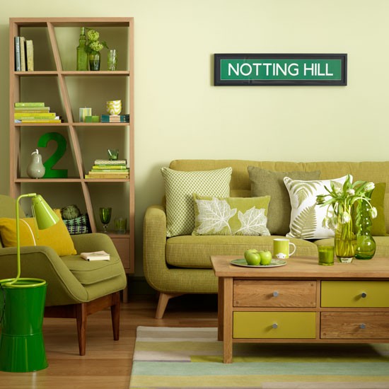 Modern Furniture Decorating  Living Room  With Mint Green  