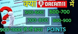 Dream 11 me Kitne Point par kitna paisa milta hai